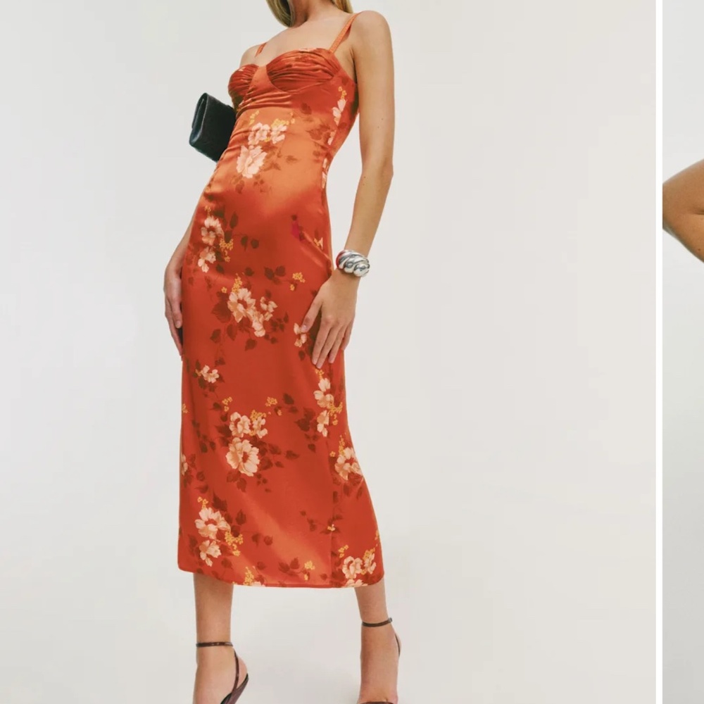 Reformation Stormi satin dress size 4 worn once